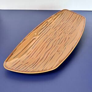 Hall China Grove Pattern 1454 Platter-14" x 6"-Sepia Brown Vintage Serving Tray